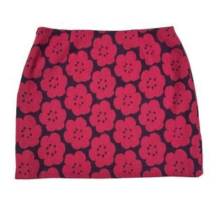 Boden Wool Blend Pink Floral Mini Skirt Womens Size US 14 R